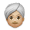 Man Wearing Turban- Medium-Light Skin Tone emoji on LG